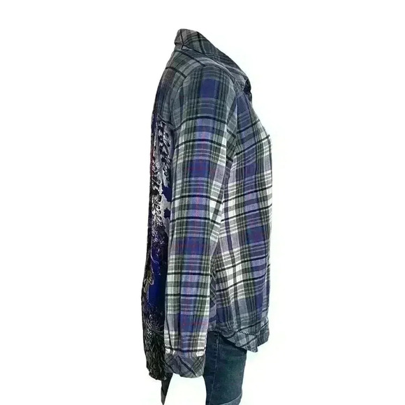 Soft Surroundings Plaid Button Up Long Sleeve Shirt Size Small - Picture 8 of 10